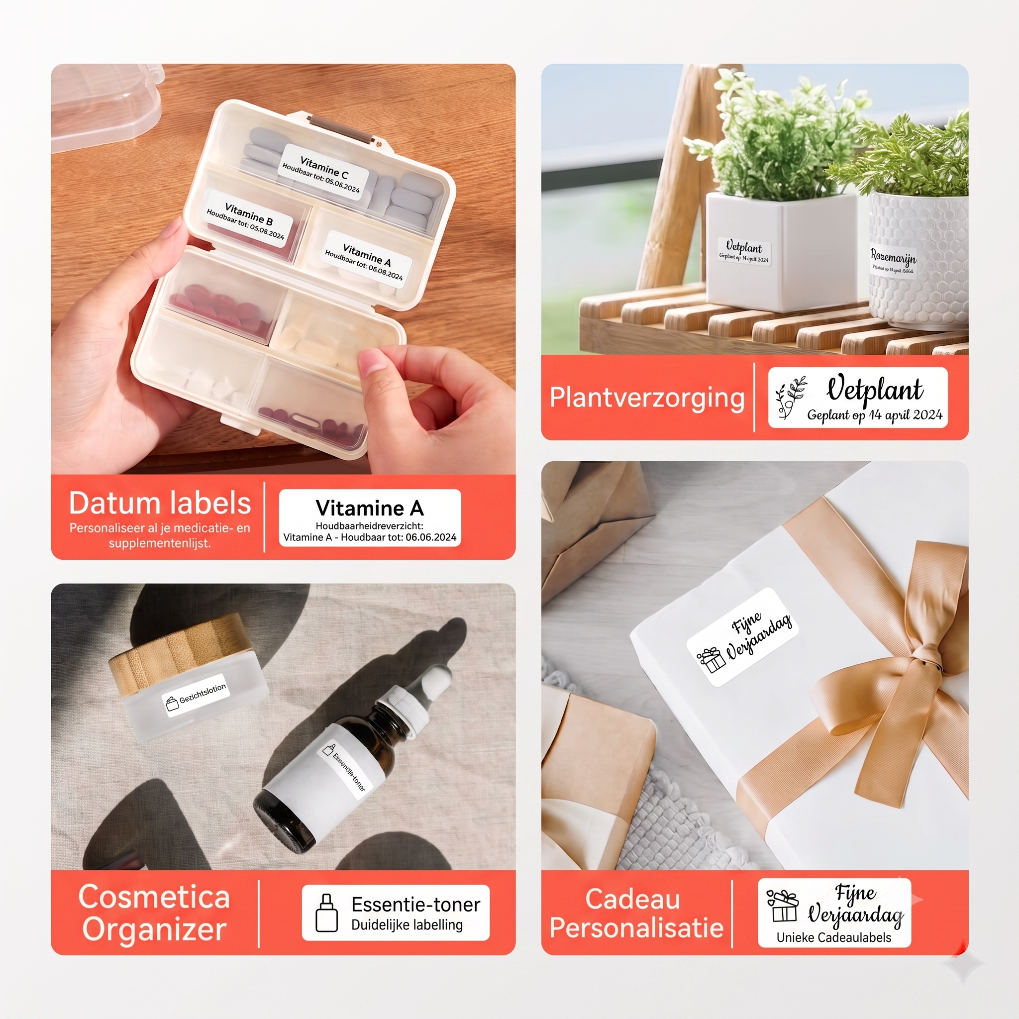 Labels - 15x30mm - 210pcs - White