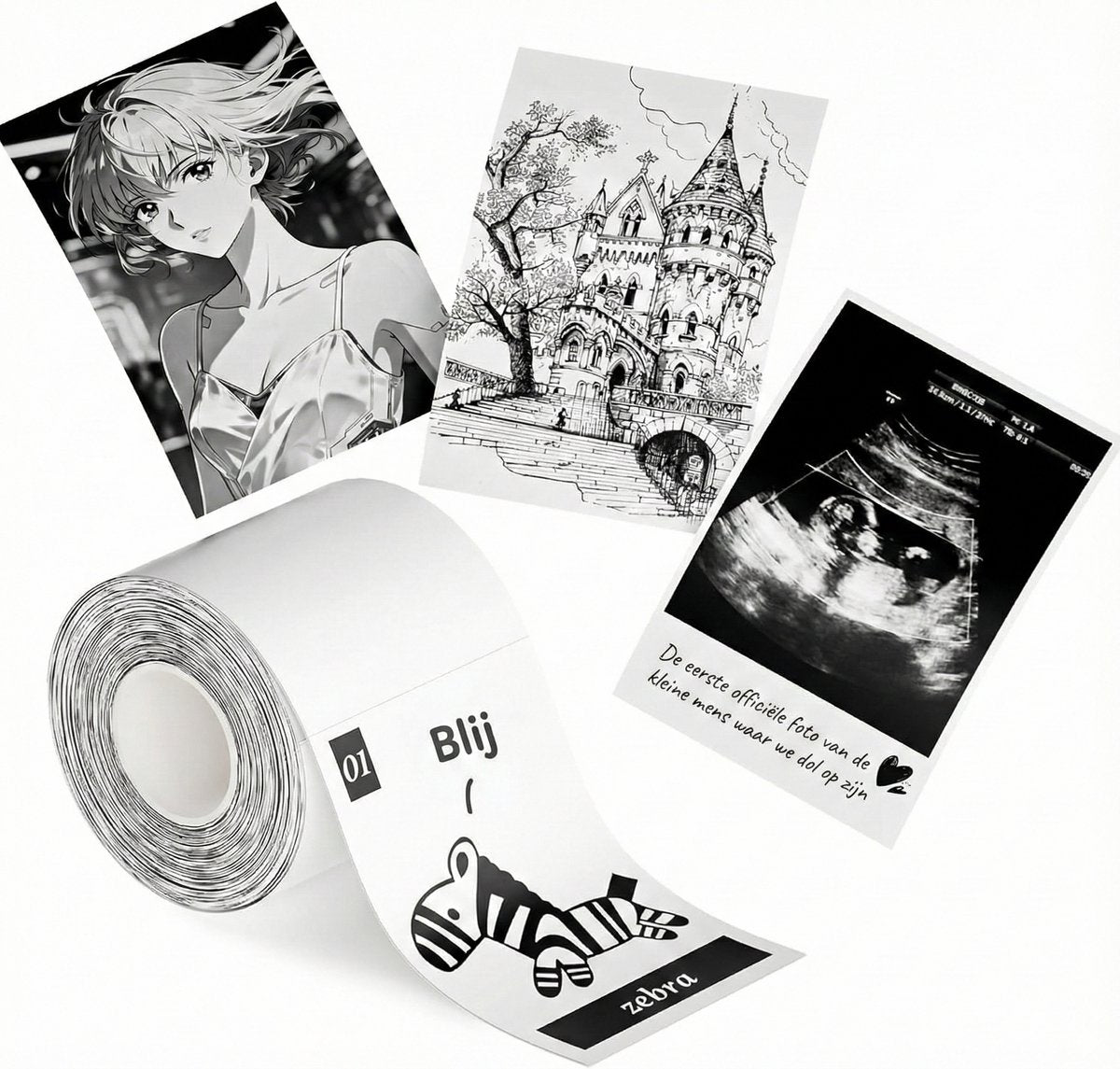 Labels - 54x80mm - 100 pcs - Photo Paper