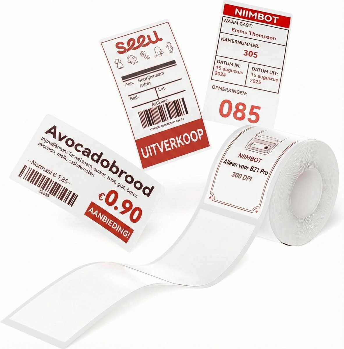 Labels - 50x90mm - 90pcs - Dual