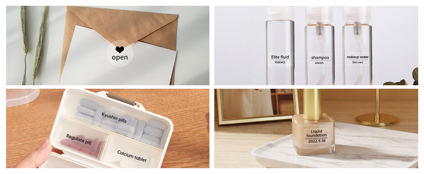 Labels - 40x30mm - 230 pcs - Transparent